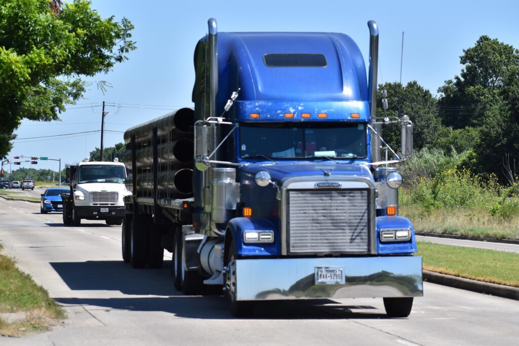 18-wheeler truck on a San Antonio highway